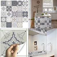 24 Pegatinas para Azulejos de Pared- Adhesivo de Pared- Pegatinas de Baldosas- Calcomanías Autoadhesivas de Vinilo para…
